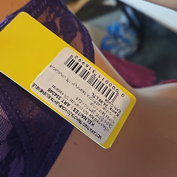 Tango Purple Lace Bra & Panties Set - Picture 6 of 9